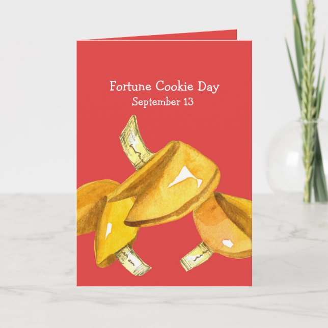 Fortune Cookie Day 13 September Red Kort (Framsida)