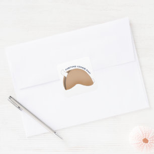 Fortune Cookie Day Fyrkantigt Klistermärke