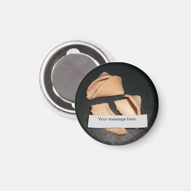 Fortune Cookie med Personlig Fortune Magnet (Front/Back)