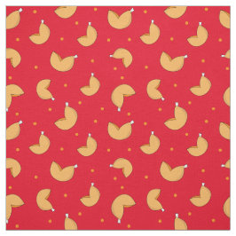 Fortune Cookie Red China Lycka till Mönster Tyg