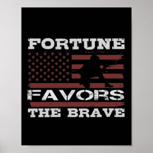 Fortune gynnar de Modiga Poster