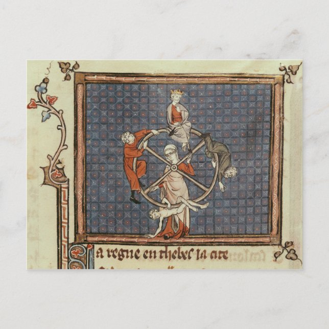 Fortune-hjulet från Ovide Moralize Vykort (Framsida)