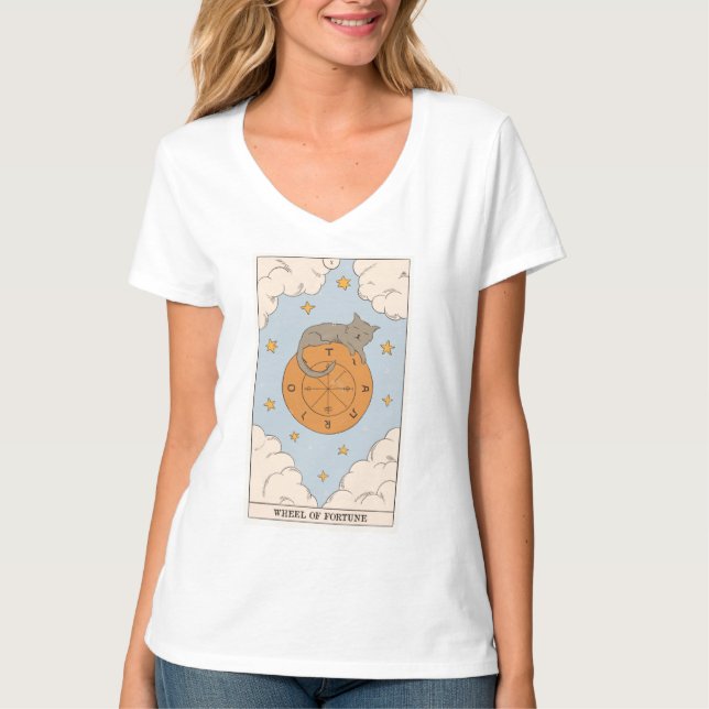 Fortune tarot card modern Major Arcana T Shirt (Framsida)