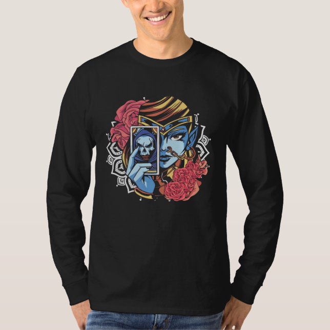 Fortune Teller Crystal Ball Clairvoyance Tarot Car T Shirt (Framsida)