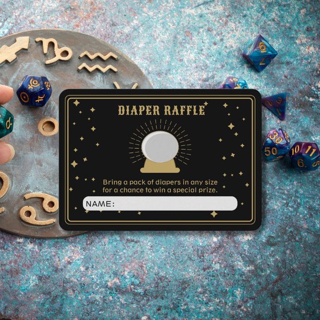Fortune Teller Crystal Boll Diaper Raffle Tilläggskort (Skapare uppladdad)