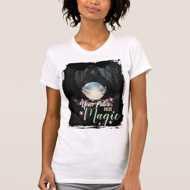 Fortune Teller Crystal Boll Magic T-Shirt (Framsida)
