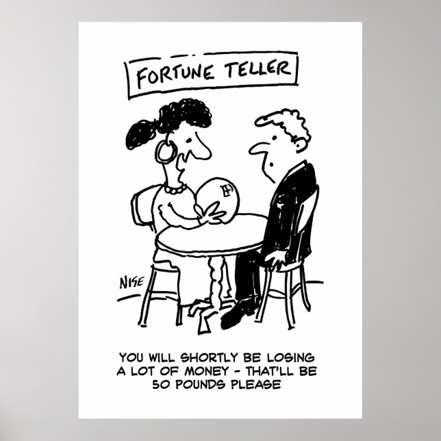 Fortune Teller förutspår en ekonomisk förlust Poster (Framsidan)