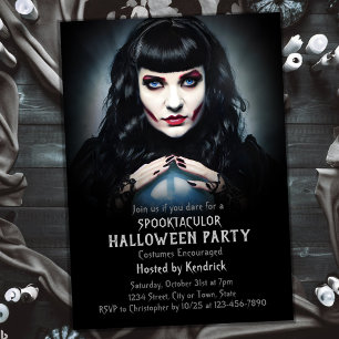 Fortune Teller Halloween Costume Party Inbjudningar