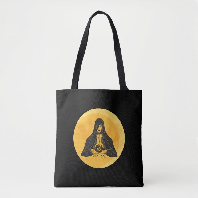 Fortune Teller Magic Boll Måne Tote Bag Tygkasse (Framsida)