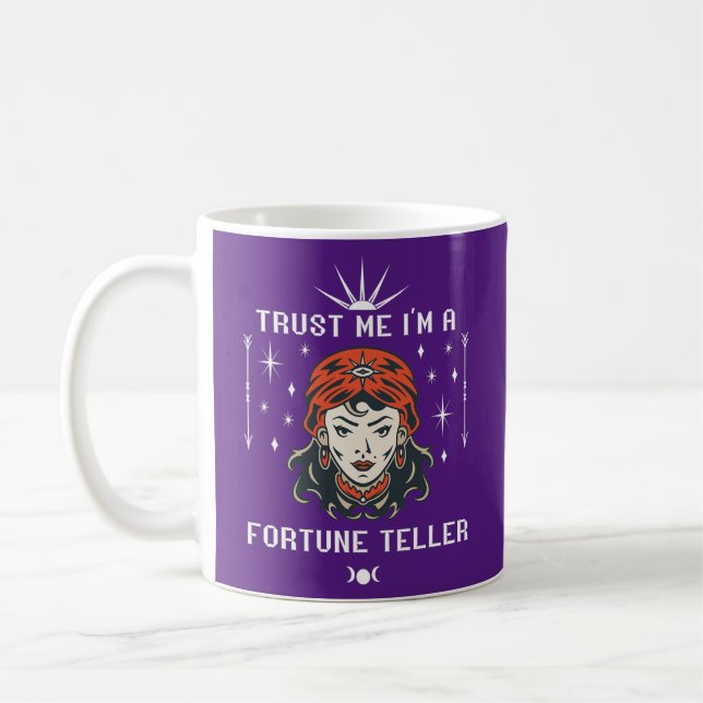 Fortune Teller Mystic Gypsy Girl Psychic Crystal Kaffemugg (Vänster)
