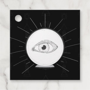 Fortune Teller Öga Seer Esoteric Crystal Boll Gåvor Etiketter