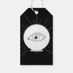 Fortune Teller Öga Seer Esoteric Crystal Boll Presentetikett