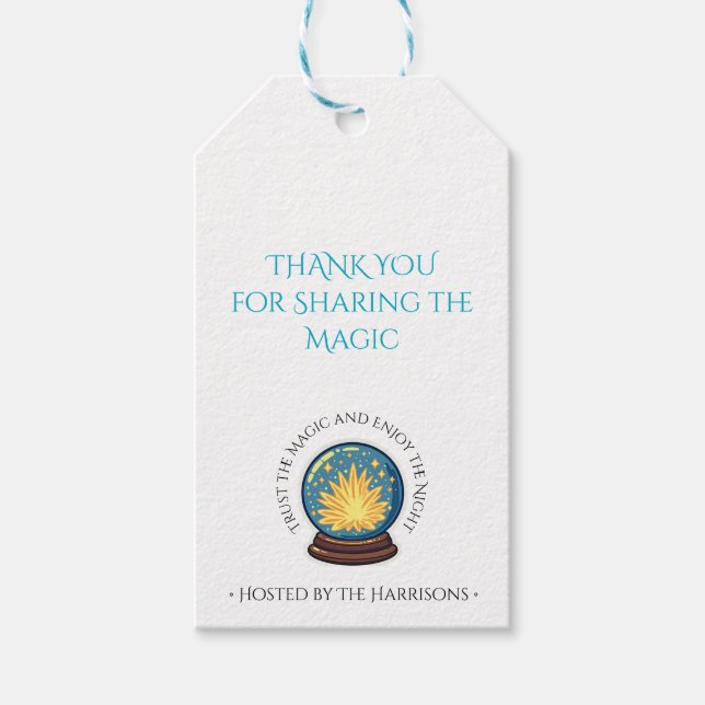 Fortune Teller Orb Halloween Gift Märkre Presentetikett (Framsidan)