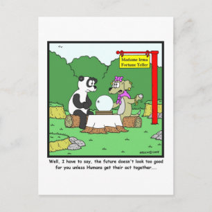 Fortune Teller: Panda-tecknaden Vykort