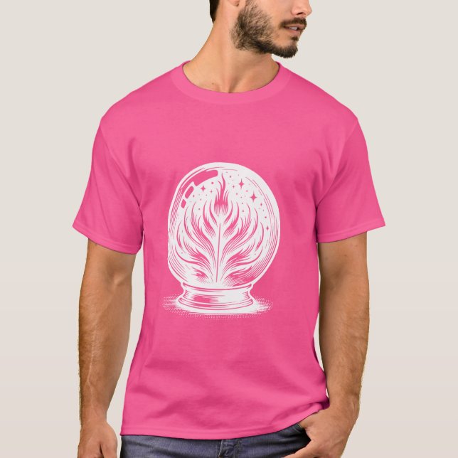 Fortune Teller Psychic Readings Tarot Crystal Boll T Shirt (Framsida)