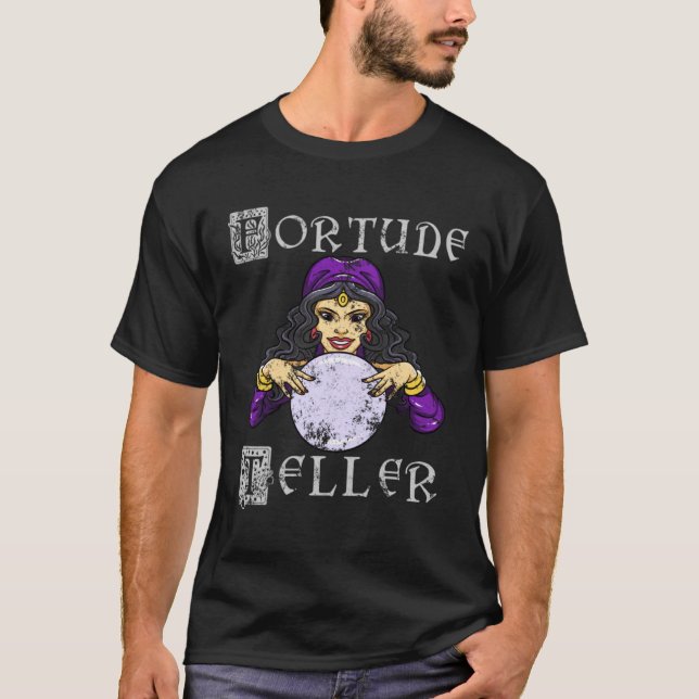 Fortune Teller Psychic Retro Circus T Shirt (Framsida)