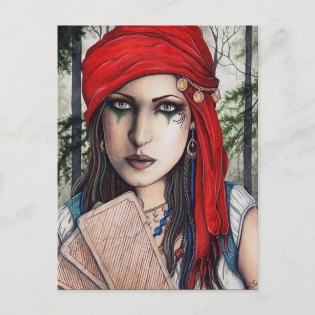 Fortune Teller Tarot Art-vykort Vykort (Framsida)