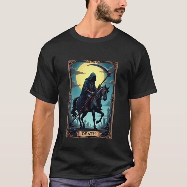 Fortune Teller Tarot Card-död T Shirt (Framsida)