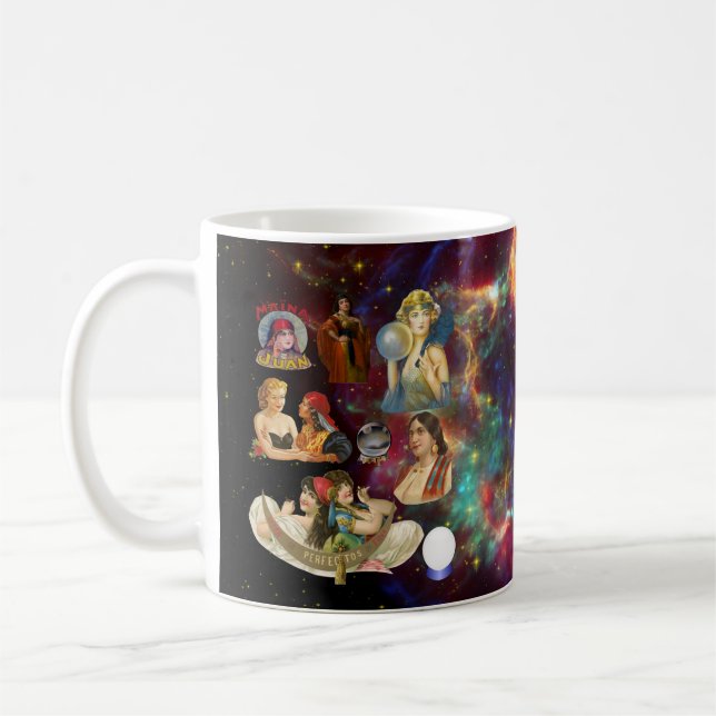 Fortune tellers Gypsy Psychics Vintage Art Kaffemugg (Vänster)