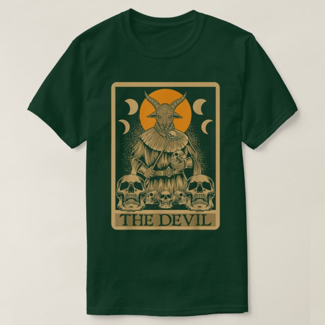 Fortune Telli läser det gotiska Tarot Card-kortet  T Shirt (Design framsida)