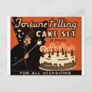 Fortune Telling Cake Vykort