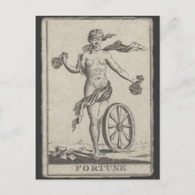 Fortune Telling Card, Antique Tarot Vykort (Framsida)