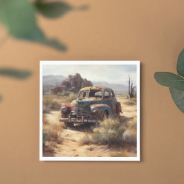 Förtvivlad bil i öknen