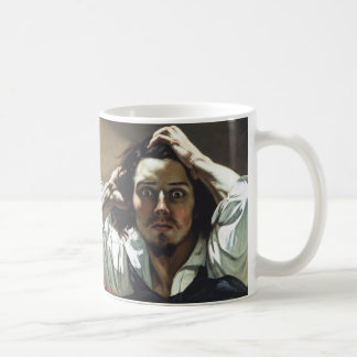 Förtvivlad man kaffemugg