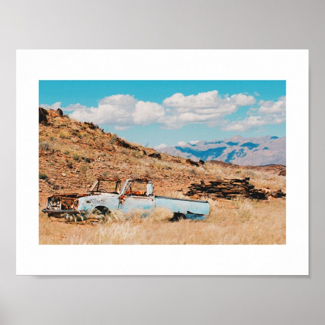 Förtvivlat billandskap Namibia Savannah Poster (Framsidan)