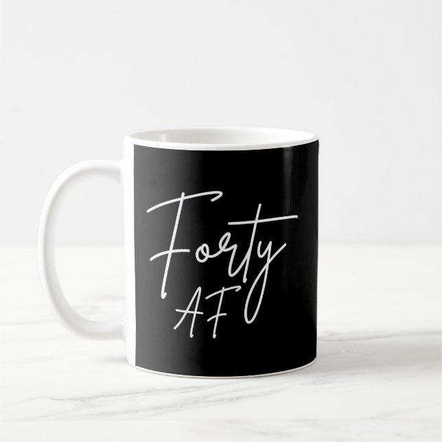 Forty AF I - Birthday Gift Kaffemugg (Vänster)