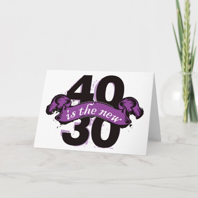 Forty är de nya trettiona - lilor kort (Framsida)