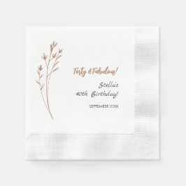 Forty & Fabulous Elegant 40th Birthday Party Pappersservett