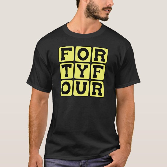 Forty fyra, numrerar 44 tee shirt (Framsida)