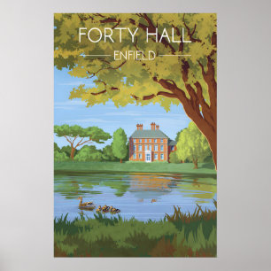 Forty Hall Enfield Resemålningstavla Poster