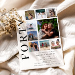 Forty Photo Collage 40th Birthday Party Invitation Inbjudningar<br><div class="desc">Celebrate the big 4-0 in style! Make it a birthday to remember with an unforgettable invitation. Here's the perfect way to invite your closest friends and family to your 40th birthday bash - a modern fortieth birthday invitation featuring 9 of your favorite photo's, with "forty" written in an bold. Mark...</div>