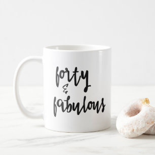 Forty & sagolikt - 40th födelsedagmugg kaffemugg