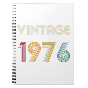 forty tre år 43rd födelsedaggåvavintage 1976 anteckningsbok