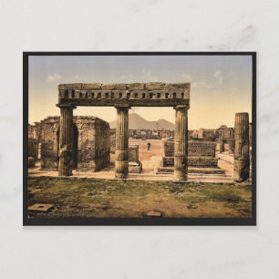 Forum, Pompeji, Italien vintage Photochrom Vykort