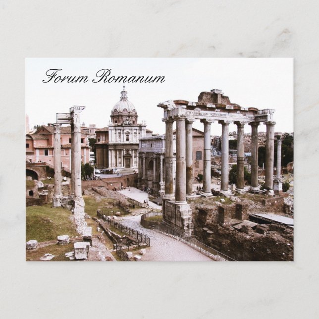 Forum Romanum, Rom, Italien Vykort (Framsida)