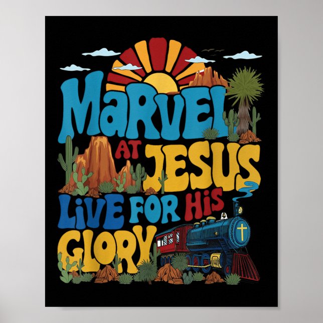Förundra Dig över Jesus Vbs 2025 Lev för Jesu Ära  Poster (Framsidan)