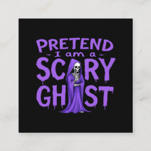 Förutlåta att jag är en scary Ghost... Fyrkantigt Visitkort