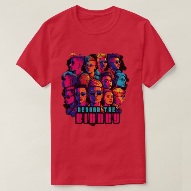 Förutom binär, kraftfull och inkluderande teckning t shirt (Design framsida)