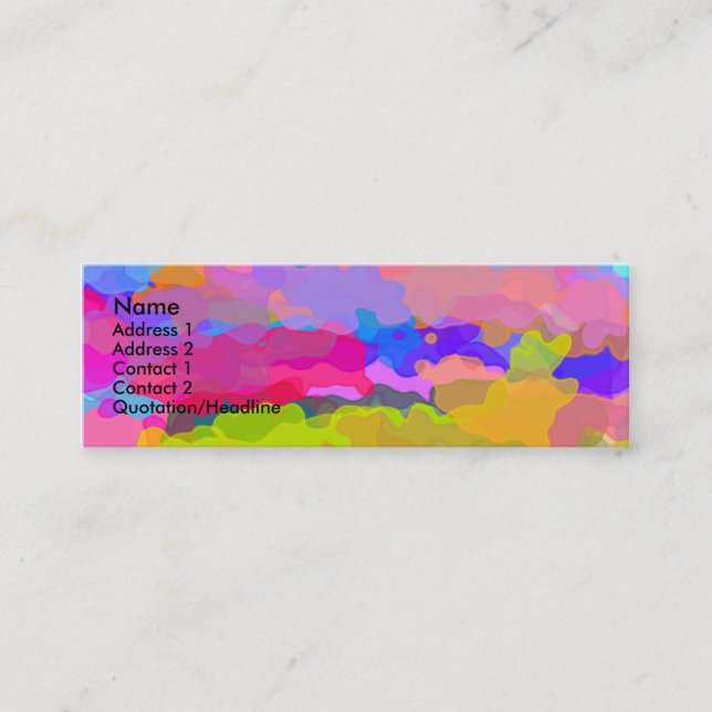 Förutom regnbågskortet mini visitkort (Framsida)