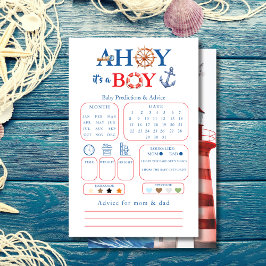Förutsägelse av Sweet White Blue Nautical Ahoy Boy