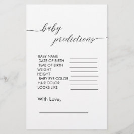 Förutsägelse för babyskor Modern minimalistisk enk