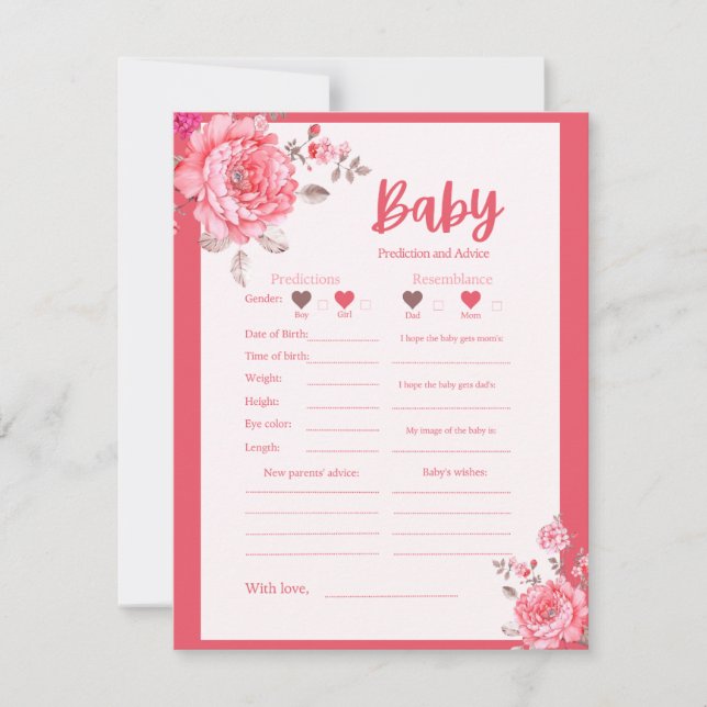 Förutsägelse och rådgivande spel för rosa Blomster (Framsida)