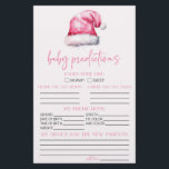 Förutsägelseaktivitet för rosa Santa Baby Shower Brevpapper<br><div class="desc">Det här är en Rosa Jultomten Hat-helgdag-dammförutsägelse. Gästerna kan gissa gender,  födelsedatum,  tid,  vikt,  hår färg,  öga färg,  längd osv. Det finns också en linje till råden från ge.</div>