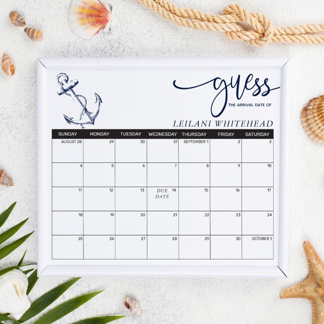 Förutsägelser Datum för nautisk anchor-gissning fö Poster (Skapare uppladdad)