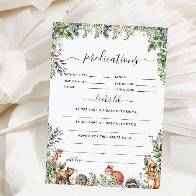 Förutsägelser för babyfärgade skogsdjur, babykläde (Skapare uppladdad)