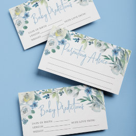 Förutsägelser för babyskor Råd Cute Blue-Blommigt Tilläggskort